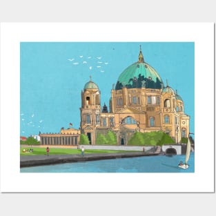 Berliner Dom Germany Illustration Posters and Art